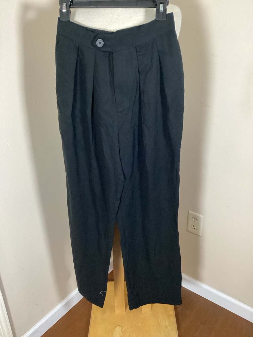 Free People Buckle Back Wide-Leg Pleated Trousers Size 0